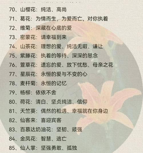 有花的树的花语有何寓意？