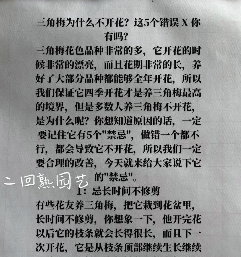 三角梅如何种植才能多开花？