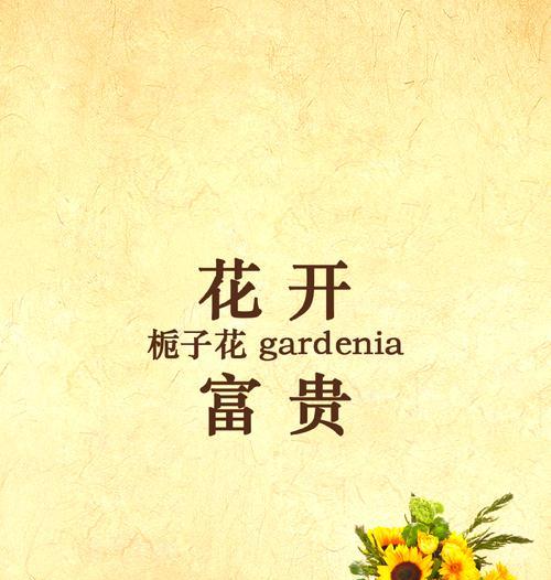 金色栀子花的寓意和象征是什么？