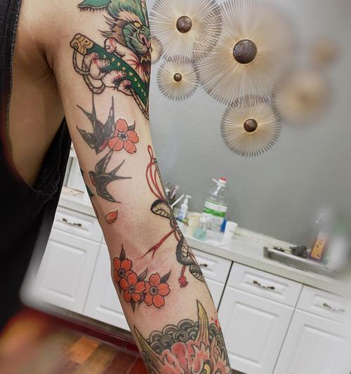 花臂上的吉祥图案有哪些？如何选择寓意吉祥的花臂设计？