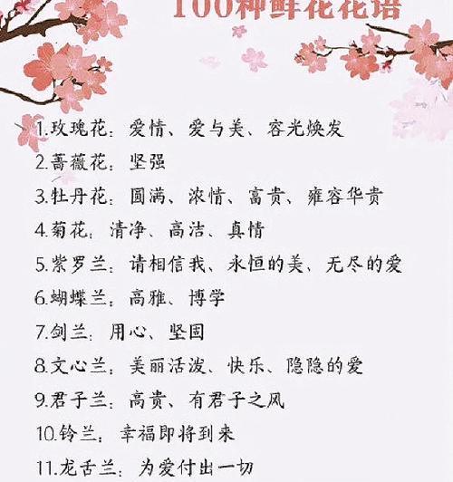 花语之美——解读各类花朵的含义（以所有花的花语是什么为主题的深度解读）